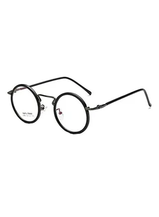 Round Frames Flat Glasses 