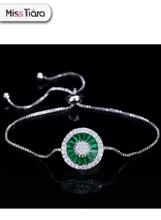 Fashion Adjustable Round Zirconia Bracelet For Girls Ladies Party and Daily Wear 