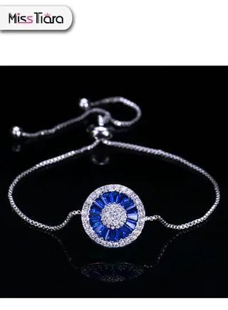 Fashion Adjustable Round Zirconia Bracelet For Girls Ladies Party and Daily Wear 