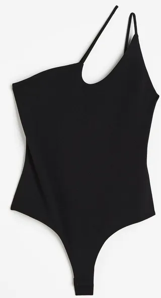One-shoulder Thong Bodysuit