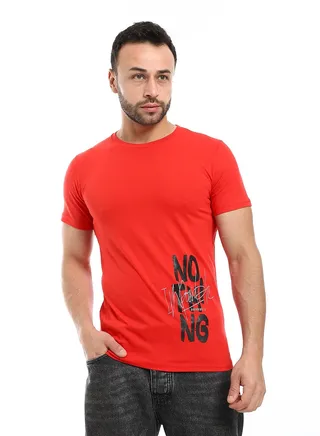 Mens  Printed T- Shirt With Half Sleeves And Round Neck 