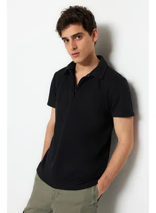 Man Polo T-Shirts Black 