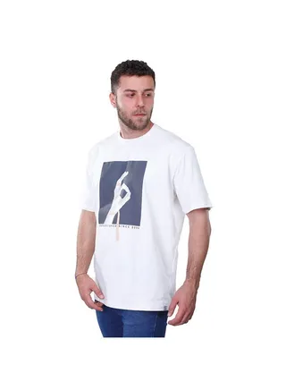 COUP Loose Fit Printed T-Shirt For Men - White - M 