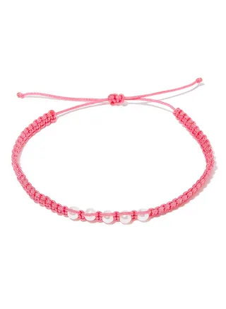 Colored Threads and Beads Bracelet 