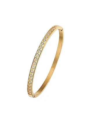European and American INS Style Light Luxury Zircon Gold Titanium Steel Bracelet Vintage Fashion Versatile Stainless Steel Diamond Bracelet 