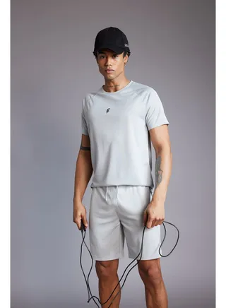 Man Slim Fit Crew Neck Short Sleeve Knitted T-Shirt 