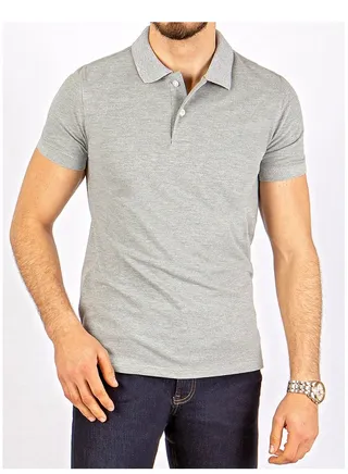 Men's Polo T-shirt - Light Gray 