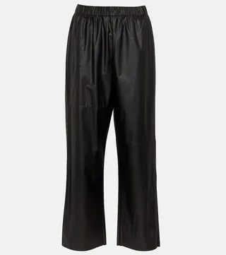 Faux leather pants