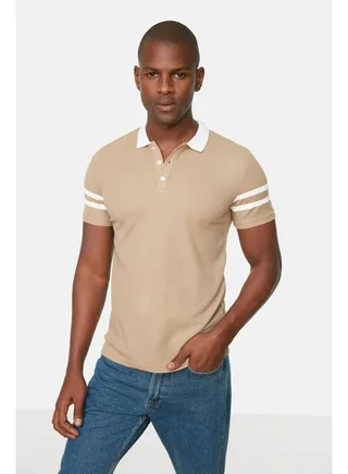 Man Polo T-Shirts Beige 