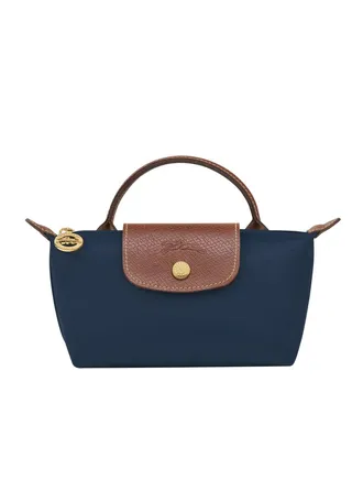 Longchamp Women's Mini Makeup Bag, Handbag, Shoulder Bag Navy Classic 