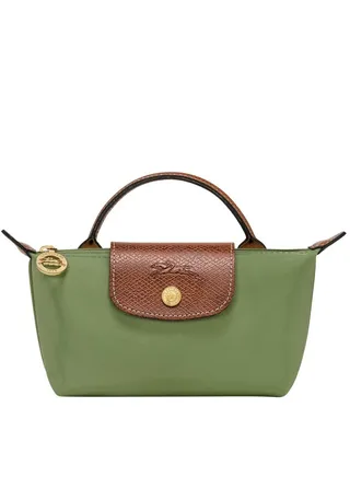 Longchamp Women's Mini Makeup Bag, Handbag, Shoulder Bag Moss green Classic 