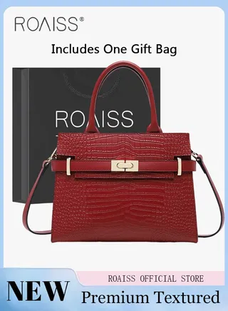 High-End Texture Elegant Handbags for Women Large Capacity Ladies Stylish Shoulder Crossbody Bags with Gift Bag Gifts for Mom Wife Bridal Suitable for Birthday Gift Wedding or Ramadan 