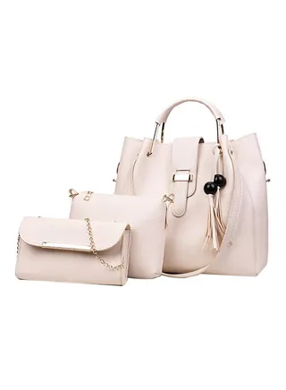 3-Piece Composite Bag Set Beige 