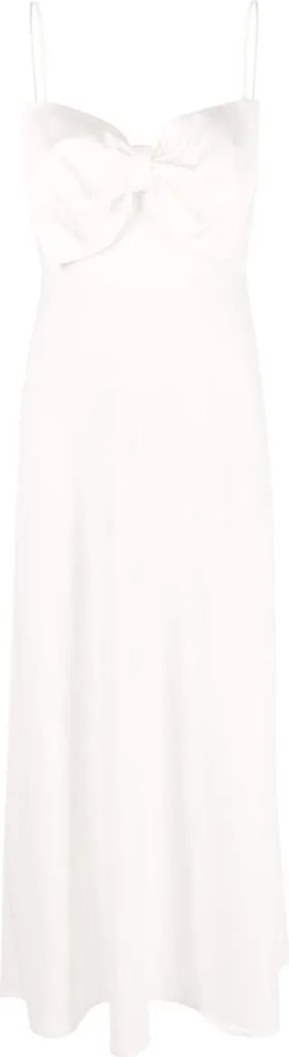 Leanna bow-embellished midi dress