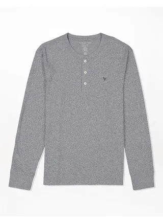 AE Long-Sleeve Henley T-Shirt 