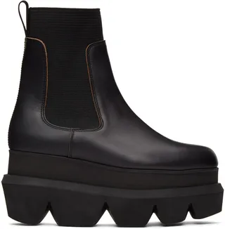 sacai Black Platform Chelsea Boots