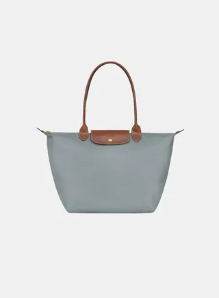 Longchamp Women's Classic Fashion Versatile Large Handbag, Shopping Bag, Shoulder Bag, Handbag Steel Grey 