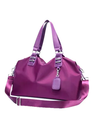 Exclusive Solid Design Shoulder Bag Purple 