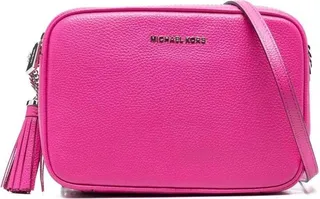 Fuchsia Pink Jet Set Crossbody Bag In Leather Woman