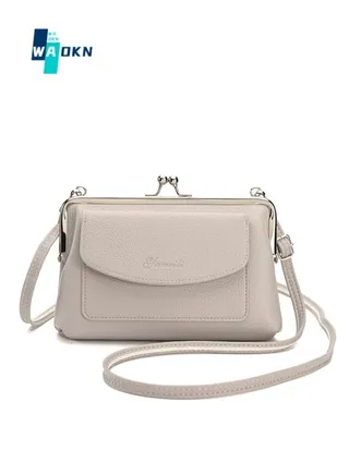 Women's Fashion Multifunctional Shoulder Bag, Solid Color Elegant Crossbody Bag Messenger Bag for Ladies, Office Commuter Carrying Bag Sling Bag (Gray) 