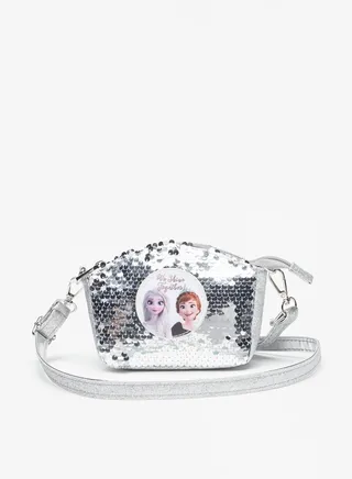 Girls Frozen Applique Crossbody Bag with Detachable Strap and Zip Closure Ramadan Collection 