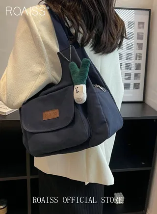 Women's Underarm Bag Large Capacity Commuter Bag Canvas Bag Tote Bag Simple Comes 
