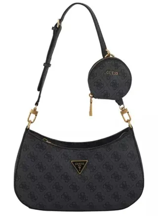 Guess Alexie Top Zip Black Shoulder Bag for Women BB841618 