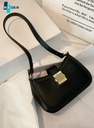 Women's Retro Fashion Shoulder Bag, Women's PU Leather Armpit Bag Shoulder Bag Side Bag, Simple Brand Chain Handbag Carry Bags Handbag Wallet for College Students and Teenagers 