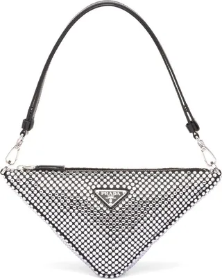 Prada Triangle crystal-embellished bag