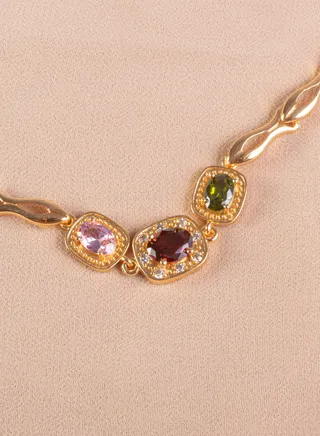 Colorful Zirconic Chinese Gold Bracelet 