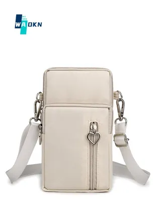 Women's New Korean Style Wall-mountable Shoulder Bag, Ladies Versatile Small Bag Mobile Phone Bag Crossbody Bag, Refreshing and Elegant Coin Purse Carrying Bag Arm Bag Sling Bag 