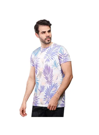 Coup Printed T-Shirt For Men - Regular Fit - White - Multi Color 