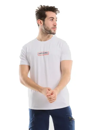 White Rabbit Front White Rabbit Print Slip On Tee 