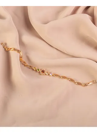 Colorful Zirconic Chinese Gold Bracelet 