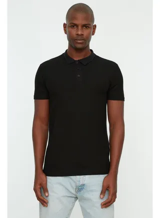 Man Polo T-Shirts Black 