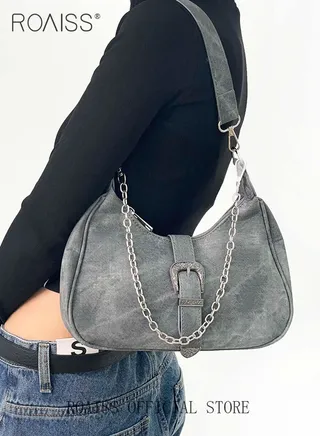 Women Single Shoulder Underarm Bag Large Capacity Practical and Durable Fashionable and Versatile Solid Color 