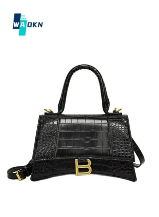 Women's Minimalist Crocodile Shoulder Bag, Ladies Fashionable Casual Tote Bag Handbag Clutch Bag Carrying Bag, PU Leather Crossbody Bag Sling Bag Side Bag 