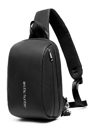 Cross Body Sling Bag Water Resistant Anti Theft Unisex Shoulder bag with Built in USB Port for Travel Business Shopping XB00081 
