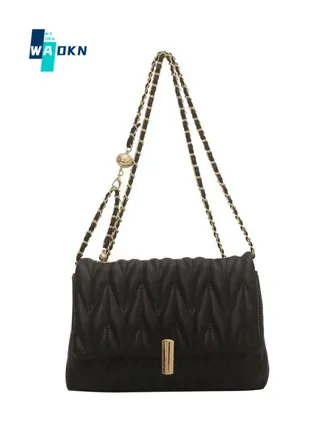 Women's Diamond Texture Shoulder Bag, Ladies Multi-function Chain Armpit Bag Small Bag Carry Bag Gift Bag, Simple Crossbody Bag Sling Bag Side Bag Handbag for College Students and Teenagers 