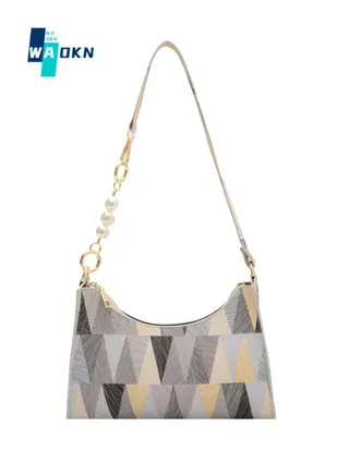 Women's Fashionable and Versatile Shoulder Bag, Ladies Simple Casual Baguette Bag Carrying Bag Side Bag, Armpit Bag, Chain Small Square Bag Tote Bag Handbag for College Students and Teenagers 