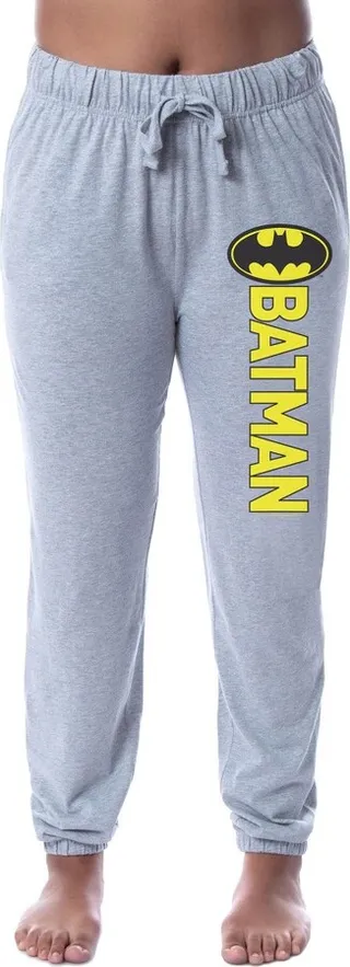 DC Comics Womens' Batman Classic Bat Logo Sleep Jogger Pajama Pants (XXX-Large) Grey