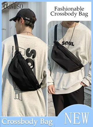 Compact Waist Bag for Men and Women Waterproof Crossbody Bag Multipurpose Chest Shoulder Bag with Buckle Everyday Carry Bag Sling Bag for Travel Work Sports 