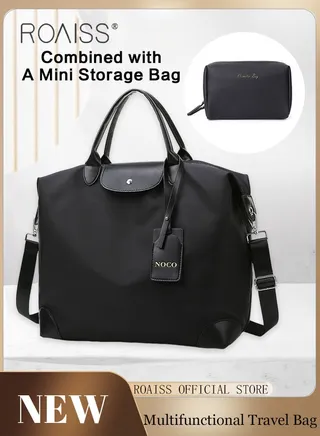 Large Capacity Tote Bag and a Small Zipper Pouch Bag Combination Set Unisex Multi-Functional Waterproof Shoulder Crossbody Bags Sets for Travel Business Trip or Gym Suitable for both Women and Men 