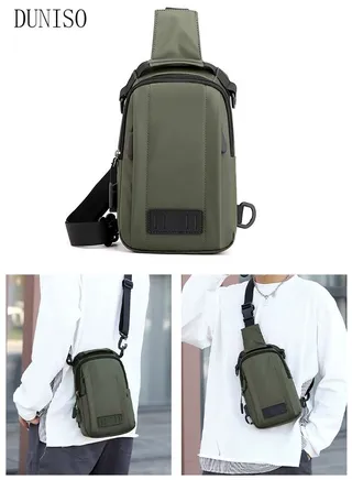 Waterproof Sling Bag Crossbody Backpack for Men Sling Backpack Hiking Daypack Multipurpose Cross Body Chest Bag With USB Charging Port 