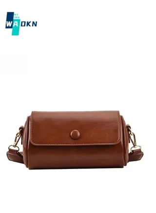 Women's Retro Versatile Shoulder Bag, Ladies Solid Color Simple Armpit Bag Sling Bag Side Bag, Solid Color PU Leather Cylinder Bag Tote Bag Handbag Gift Bag 