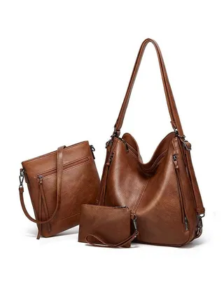 Three-piece Messenger Bag Ladies Wallet Handbag 