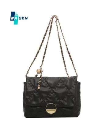 Women's New Simple Shoulder Bag, Ladies Trendy and Versatile Chain Tote Bag Handbag Clutch Bag Carrying Bag, Textured PU Leather Underarm Bag Crossbody Bag Sling Bag Side Bag 