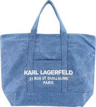 Recycled material shopping bag with logo print