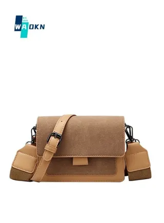 Women's Korean Version Small Square Bag With Wide Shoulder Straps, Fashionable and Versatile Single Shoulder Bag, Crossbody Bag 