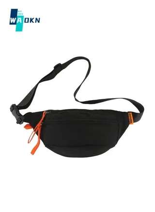 New Korean Style Fashion Zipper Ladies Waist Bag Wide Shoulder Strap Shoulder Bag Messenger Bag 